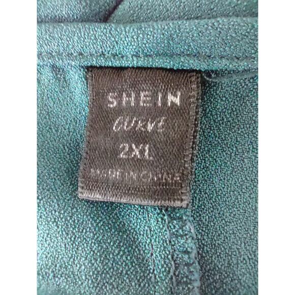 SHEIN Women's Maxi Dress 2XL Polyester Teal Casual Semi Formal - Picture 2 of 2